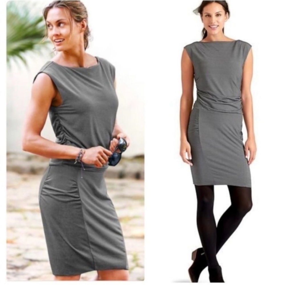 Athleta Micro Stripe Westwood Dress XL